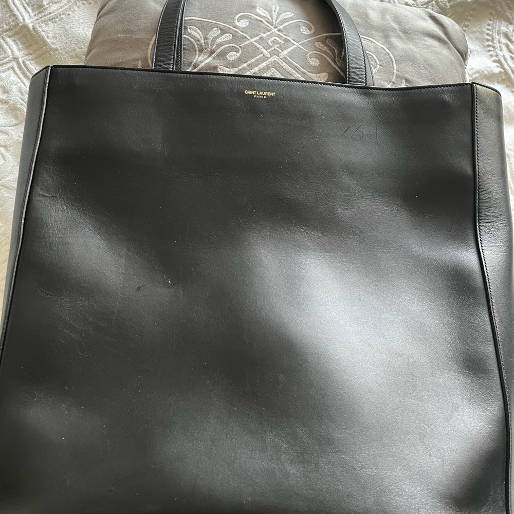 Yves Saint Laurent Black Leather Tote